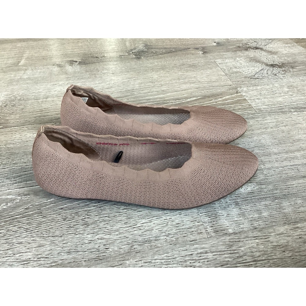 Skechers Cleo 2.0 Love Spell Ballet Flats Stretch 158343 Brown Women's Size 11